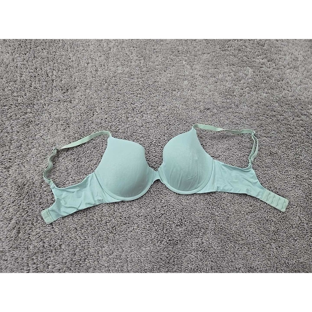 Victoria's Secret Uplift Semi Demi Bra Womens 34D Mint Green Underwired Padded